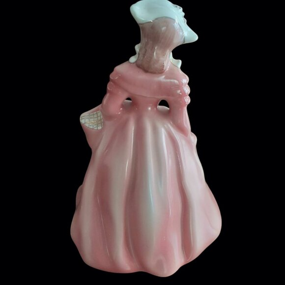 Vintage Florence Ceramic Pink Victorian Lady Figurine W/ Basket. Pasadena... - Picture 3 of 5